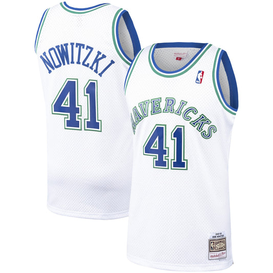 Dirk Nowitzki Dallas Mavericks Mitchell & Ness Hardwood Classics Swingman Jersey - White