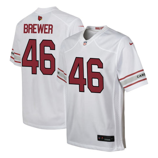 Aaron Brewer  Arizona Cardinals Nike Youth Game Jersey - White