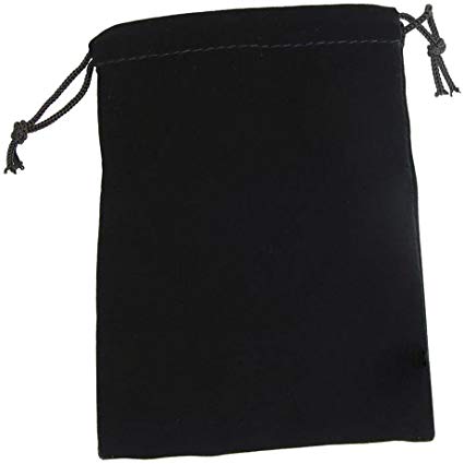 Black Velour Dice Pouch (small)