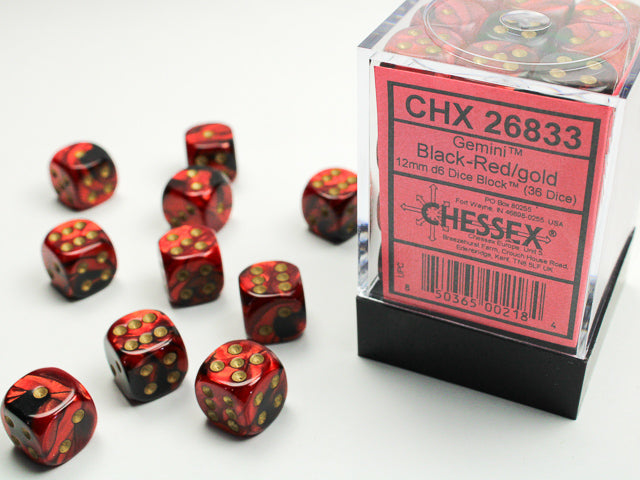 Chessex Gemini: 12mm D6 Dice Block (36)