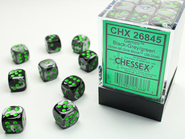 Chessex Gemini: 12mm D6 Dice Block (36)