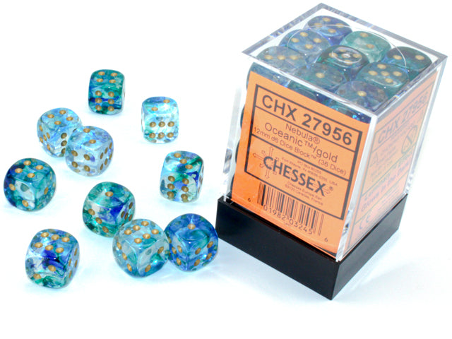 Chessex Nebula: 12mm D6 Dice Block (36)