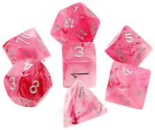 Dice Menagerie 9: Ghostly Glow Poly Pink/Silver (7)