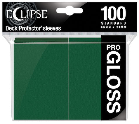 Eclipse Gloss Standard Sleeves: Forest Green (100)