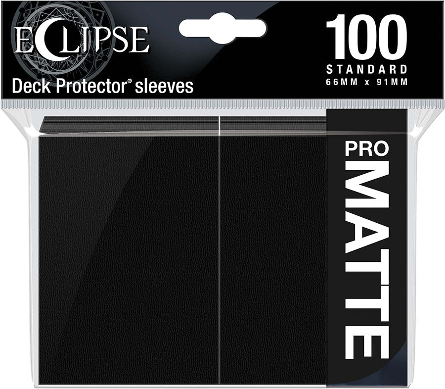 Eclipse Matte Standard Sleeves: Jet Black (100)